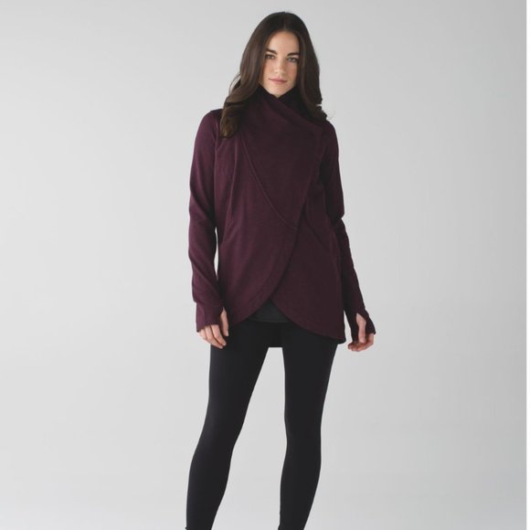 lululemon athletica Sweaters - Lululemon That's A Wrap Purple Cardigan Sweater